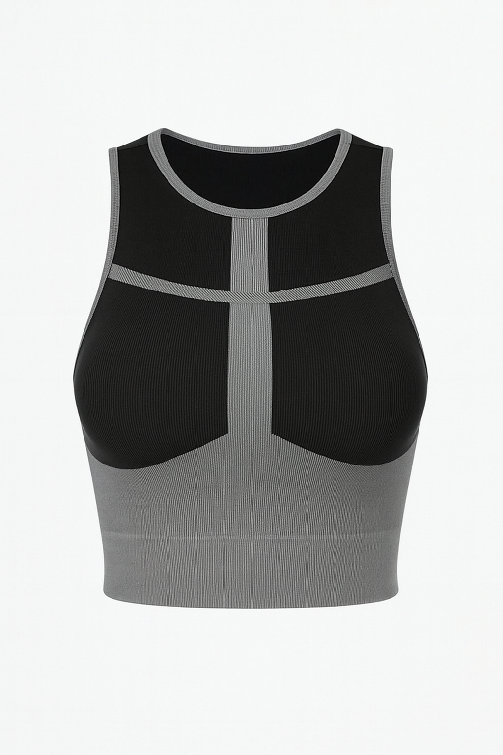 Color Block Round Neck Active Tank – Breathable, Bold, Built to Move