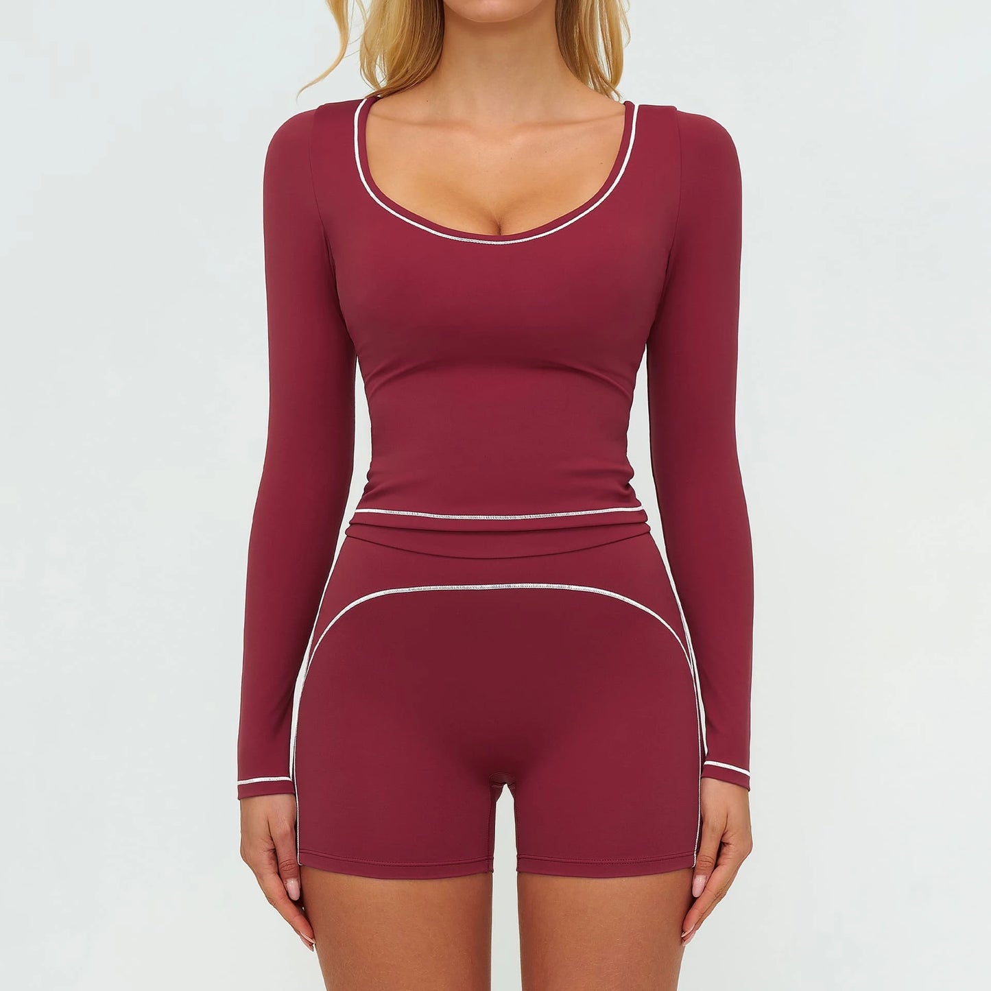 oNMexis Lineform Contrast Long-Sleeve Workout Top